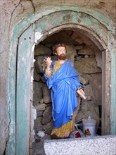 San Petru - St Peter shrine on the GR20 trek, between Lac de Nino and Castel de Vergio, Corsica, France