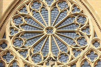 Rosace. Façade occidentale. 1220. Cathédrale Saint-Etienne. Metz. Lorraine. Moselle. France.