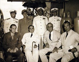 U.S. President Roosevelt and Brazilian President Getulio Vargas aboard USS Humboldt (AVP-21), 1943 (25132077365).