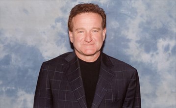 Retro celebrity portraits - Robin Williams, at a press conference event, circa 2002. For Editorial Use Only - No Tabloids. File Reference # 34409-387RCP