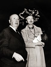 Alfred Hitchock with Hedda Hopper (1940s)