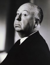 The master of suspense, Alfred Hitchcock, portrait, 1950s