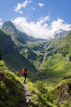 Hiker observing the top