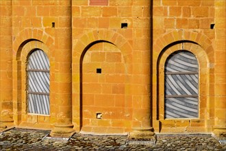 France, Aveyron (12), Conques, labeled Most Beautiful Villages of France, stage on the Camino de Santiago, Sainte-Foy abbey church, 11th and 12th cent