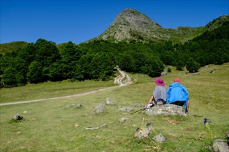 Hikers resting