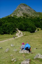 Hikers resting