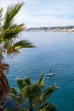 On the beach promenade of Nice, Nice in winter, South of France, Cote d'Azur, France, Europe