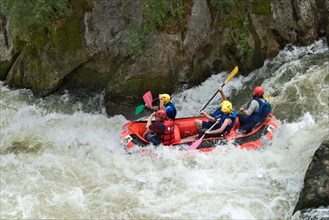 White Water Rafting on the River Aude, Aude, Languedoc, France