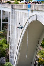 Bungee jumping, Grand Canyon of Verdon, Verdon Gorge,  Alpes de Haute Provence, France