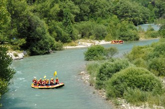 Rafting on the Gorges du Verdon Verdon Gorge or River Verdon Alpes-de-Haute-Provence France
