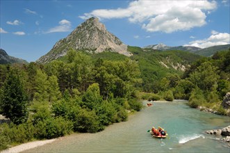 Rafting on the Gorges du Verdon, Verdon Gorge or Verdon River Alpes-de-Haute-Provence Provence France