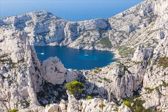 Calanques near Marseille and Cassis in south of France