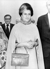 Prime Minister Indira Gandhi arrives in London