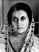 Portrait of Prime Minister Indira Gandhi