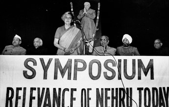 Prime Minister Indira Gandhi leads Symposium