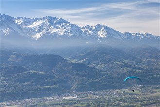 Paragliding at Saint Hilaire du Touvet, Natural park of Le Chartreuse, Isère, Rhône-Alpes, France