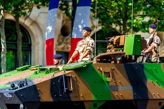 Paris, France. 14 Juy 17. French Military and Police put on a strong display on Bastille Day parade. Credit: Samantha Ohlsen/Alamy Live News