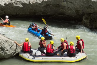 White water rafting in the gorges du Verdon in Provence