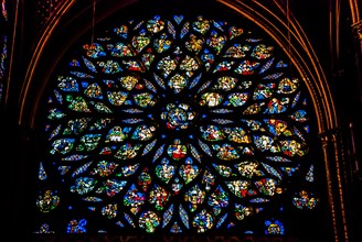 Rose window of Saint Chapelle in Paris