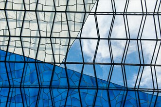 Stained glass in the Metropolitan Cathedral of Brasilia, Brazil