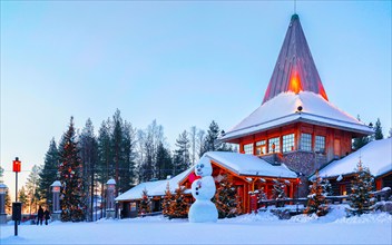 Snowman at Santa Office at Santa Village Rovaniemi Lapland new