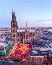 Christmas market in front of the Cathedral of Cologne, Germany