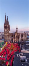 Christmas market in front of the Cathedral of Cologne, Germany