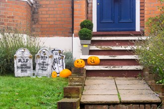 Halloween display outside a house in south London.