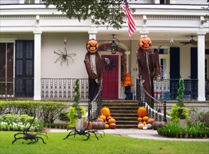 Halloween house decorations, New Orleans, LA.