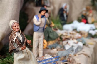 Nativity scene. Christmas crib.  France.