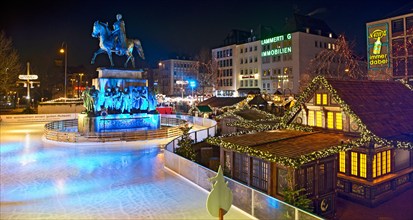 ice skating ring at christmas market in Cologne