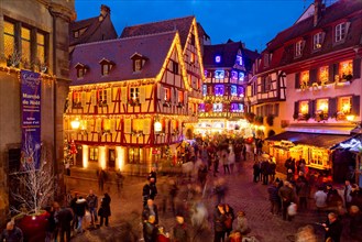 Picturesque Village Colmar in Alsace, Christmas Time, France