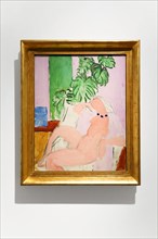 Nice, France - November 20, 2023: "Naked in an armchair, green plant" by Henri Matisse, 1936. At the Musee Matisse in Nice, France.