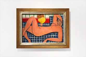 Nice, France - November 20, 2023: "Large Reclining Nude" by Henri Matisse, 1935. At the Musee Matisse in Nice, France.