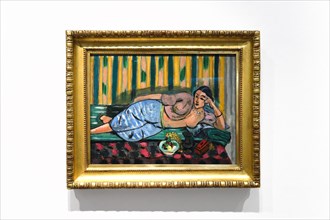 Nice, France - November 20, 2023: "Odalisque with the red box" by Henri Matisse, 1927. At the Musee Matisse in Nice, France.