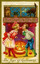 Vintage Halloween Greetings card