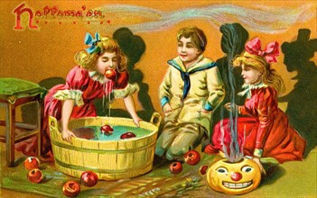 Vintage Halloween Greetings card