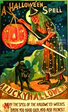 Vintage Halloween Greetings card