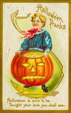 Vintage Halloween Greetings card