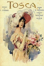 TOSCA  Poster about 1910 for Puccini's opera