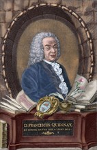 Francois Quesnay (1694-1774). French economist. Colored engraving.