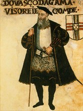 VASCO da GAMA (c 1460-1524) Portugese explorer from the c 1565 book Livro de Lisuarte de Abreu