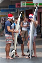 Surfers at Christmas, The Corso, Manly, Australia