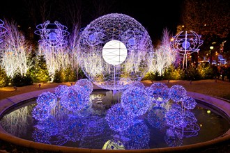 Christmas decorations, Avenue des Champs-Elysees, Paris, France, Europe