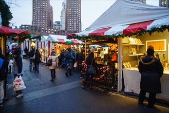 Christmas market at Union Square park in Manhattan