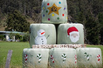 Christmas decorations in rural Tasmania, Australia