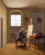 Caspar David Friedrich in the Studio. 1819. Georg Friedrich Kersting - Caspar David Friedrich in his Studio - WGA12120