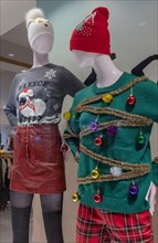 ugly sweaters window display