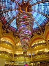 Upside down Christmas tree in Paris