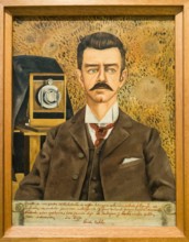 Portrait of my Father by Frida Kahlo in the Casa Azul (Blue House), House and Museum Frida Kahlo, Coyoacan, Mexico City, Mexico